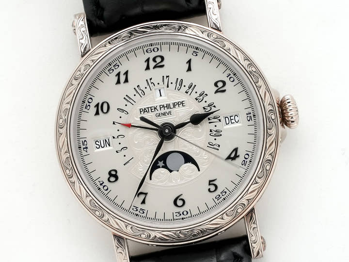 Patek Philippe Perpetual Calendar Retrograde Ref. 5160/500G-001 White Gold Silver Dial Pre-owned trvd2sti