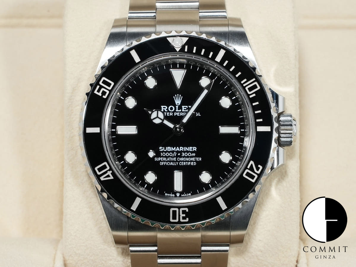 Pre-owned Rolex Submariner No Date Ref. 124060 Stainless Steel Black Dial upbsgnry