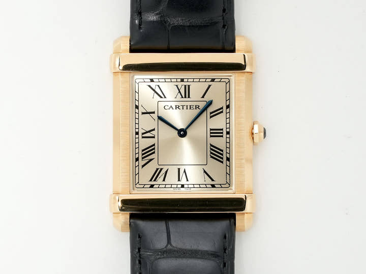 Cartier Tank Chinoise Ref. WGTA0088 Yellow Gold Champagne Dial Excellent Condition wden7yd6