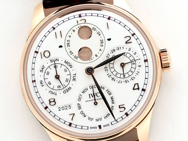 IWC Portuguese Perpetual Calendar 44 Ref.IW503701 Armor Gold Silver Dial Pre-owned muyxsa8v