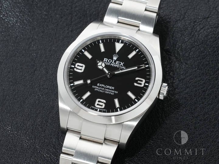 ロレックス エクスプローラーI Ref.214270 ステンレススチール ブラック文字盤 オイスターブレスレット 美中古 nmaiyz7u