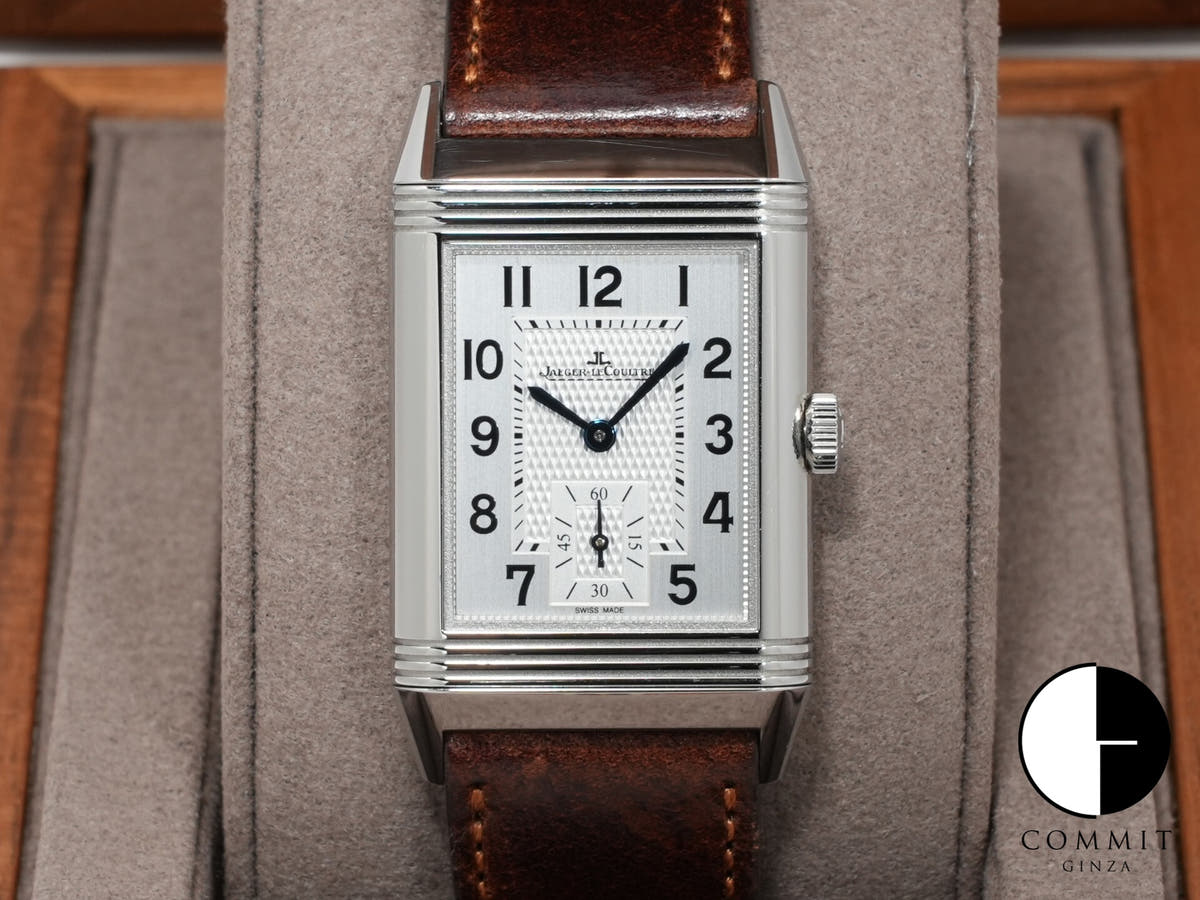 ジャガールクルト レベルソ クラシック デュオ スモールセコンド Ref.Q2458422 ステンレススチール シルバーxブラック文字盤 中古 bdzd5sy2