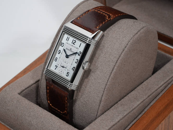 ジャガールクルト レベルソ クラシック デュオ スモールセコンド Ref.Q2458422 ステンレススチール シルバーxブラック文字盤 中古 bdzd5sy2