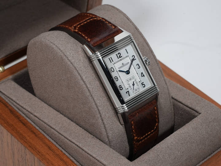 ジャガールクルト レベルソ クラシック デュオ スモールセコンド Ref.Q2458422 ステンレススチール シルバーxブラック文字盤 中古 bdzd5sy2