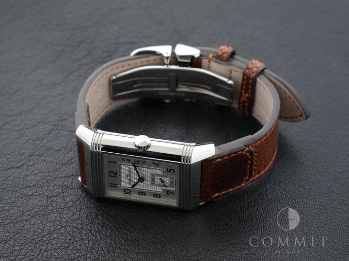 ジャガールクルト レベルソ クラシック デュオ スモールセコンド Ref.Q2458422 ステンレススチール シルバーxブラック文字盤 中古 bdzd5sy2