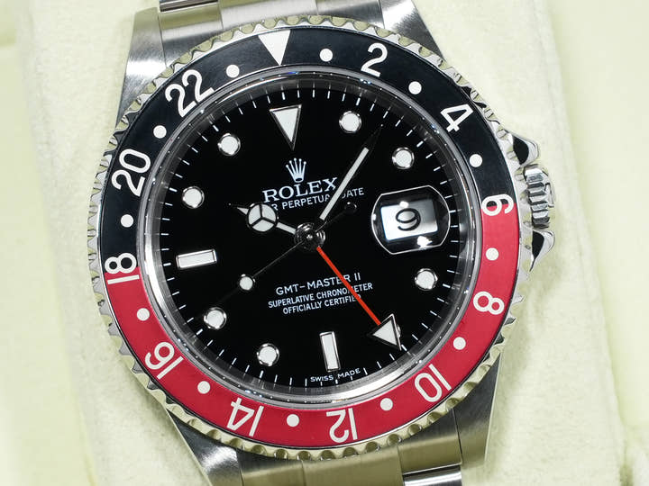 ロレックス GMTマスターII Ref.16710 ステンレススチール ブラック文字盤 オイスターブレスレット 美品 5jssavz9
