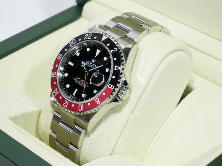 ロレックス GMTマスターII Ref.16710 ステンレススチール ブラック文字盤 オイスターブレスレット 美品 5jssavz9