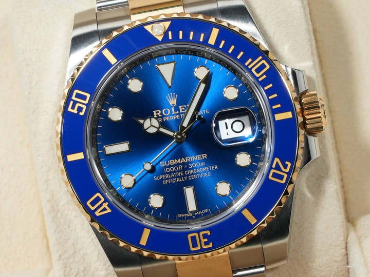 ロレックス サブマリーナー デイト Ref.116613LB ステンレススチール/イエローゴールド ブルー文字盤 美中古 fhs46rnu