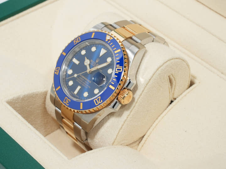 ロレックス サブマリーナー デイト Ref.116613LB ステンレススチール/イエローゴールド ブルー文字盤 美中古 fhs46rnu