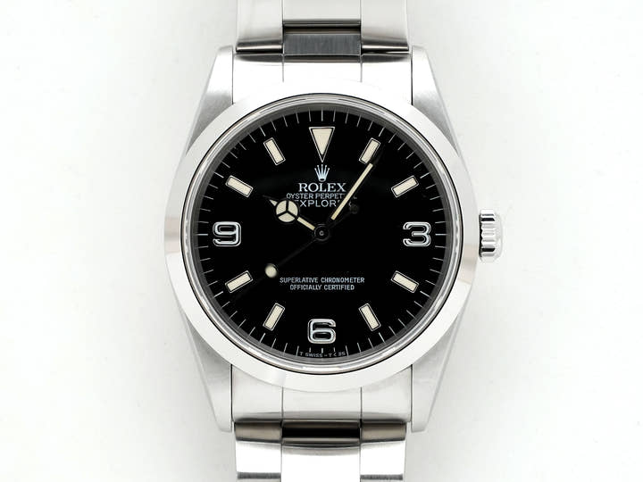 ロレックス エクスプローラーI Ref.14270 ステンレススチール ブラック文字盤 オイスターブレスレット 中古 yhy82ixq