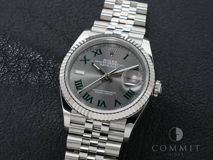 Rolex Datejust 36 Ref. 126234 Stainless Steel/White Gold Slate Roman Dial Jubilee Bracelet Excellent Condition haj23jkh