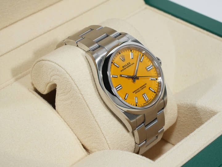 ロレックス オイスターパーペチュアル36 Ref.126000 ステンレススチール イエロー文字盤 美品 atbq22oq