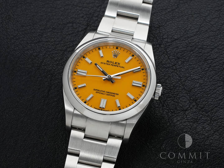 ロレックス オイスターパーペチュアル36 Ref.126000 ステンレススチール イエロー文字盤 美品 atbq22oq