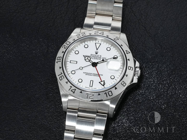 ロレックス エクスプローラーII Ref.16570 ステンレススチール ホワイト文字盤 オイスターブレスレット 中古 91PFH3L8