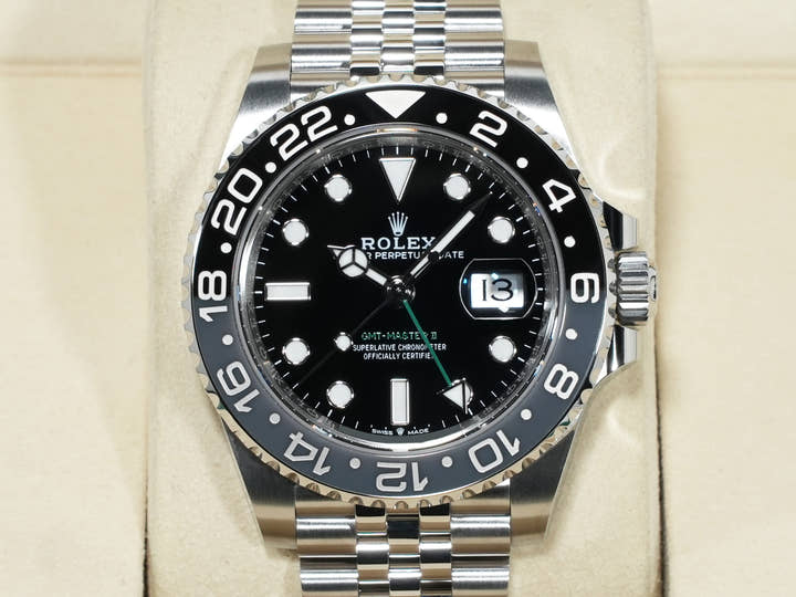 ロレックス GMTマスターII Ref.126710GRNR ステンレススチール ブラック文字盤 ジュビリーブレスレット 未使用 wkssiesf