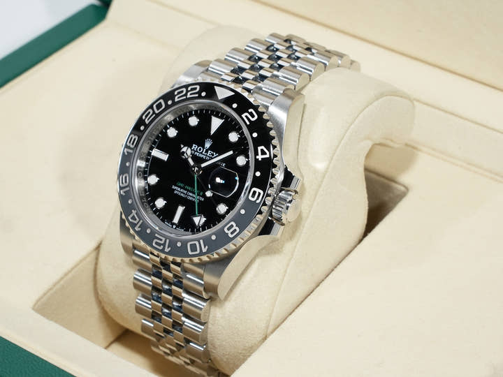 ロレックス GMTマスターII Ref.126710GRNR ステンレススチール ブラック文字盤 ジュビリーブレスレット 未使用 wkssiesf