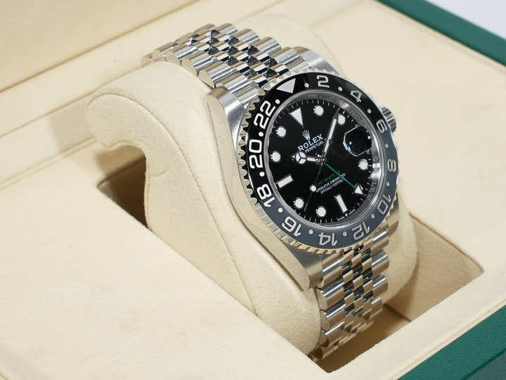 ロレックス GMTマスターII Ref.126710GRNR ステンレススチール ブラック文字盤 ジュビリーブレスレット 未使用 wkssiesf