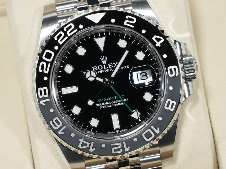 ロレックス GMTマスターII Ref.126710GRNR ステンレススチール ブラック文字盤 ジュビリーブレスレット 未使用 ekjzogd9