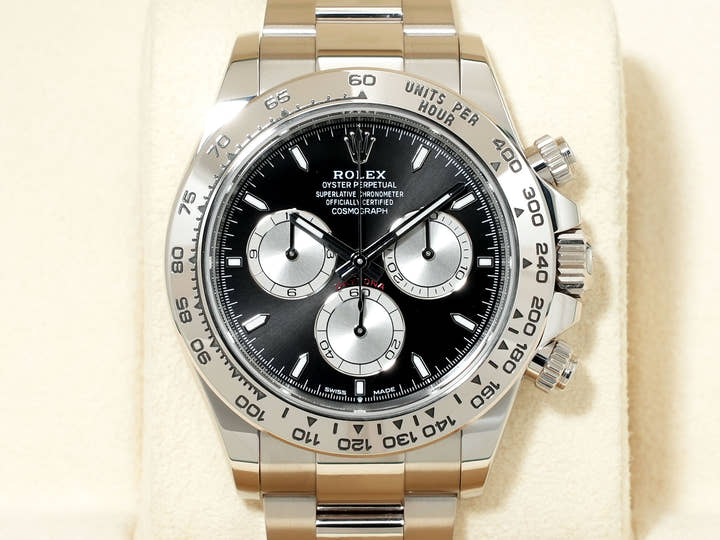 ロレックス デイトナ Ref.126509 ホワイトゴールド ブライトブラックxスチール文字盤 美品 h9emcc9o