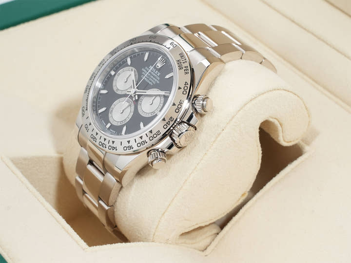 ロレックス デイトナ Ref.126509 ホワイトゴールド ブライトブラックxスチール文字盤 美品 h9emcc9o