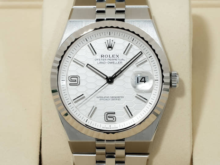 ロレックス ランドドゥエラー Ref.127334 ステンレススチール/ホワイトゴールド ホワイト文字盤 ジュビリーブレスレット 未使用 h9fa3r53