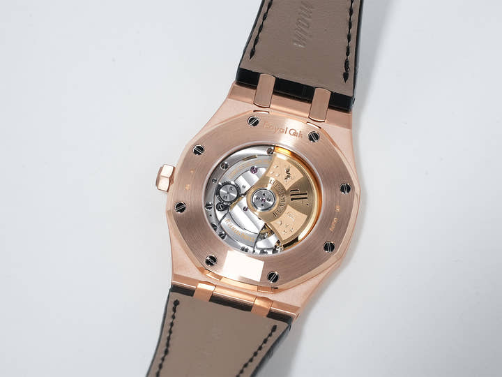 Audemars Piguet Royal Oak Ref. 15400OR.OO.D002CR.01 Pink Gold Black Dial Pre-owned kk9pfqiv