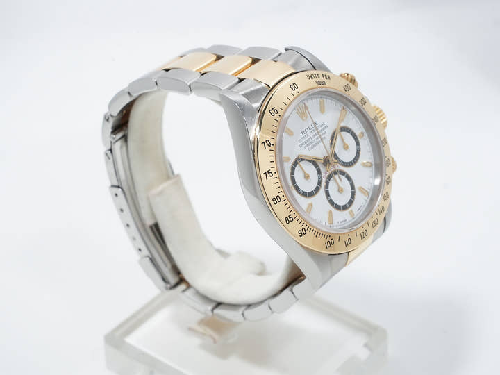 ロレックス デイトナ エルプリメロ Ref.16523 ステンレススチール/イエローゴールド ホワイト文字盤 中古 mb9ebf3n