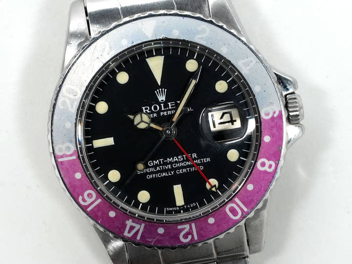 ロレックス GMTマスター Ref.1675 ステンレススチール ブラック文字盤 オイスターブレスレット 中古 nn56qkee