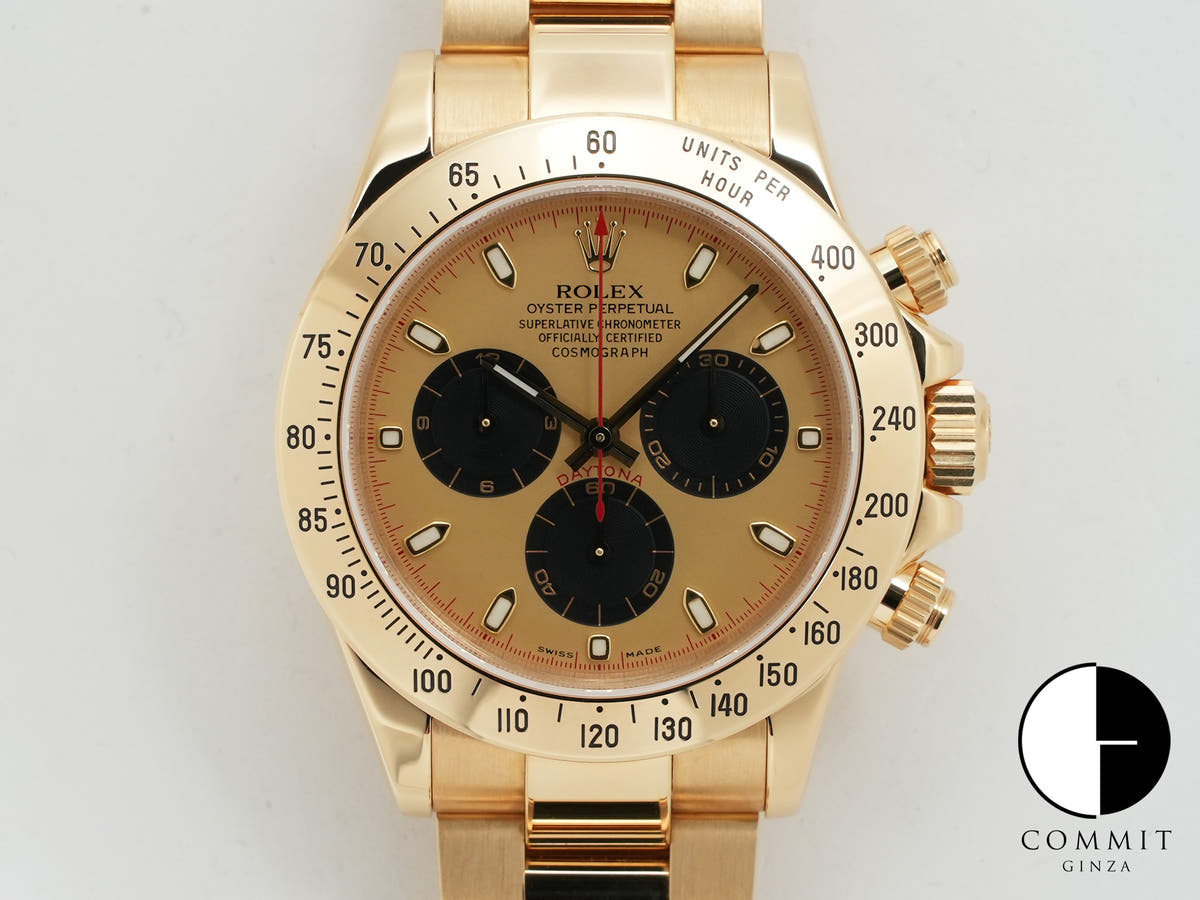 ロレックス デイトナ Ref.116528 イエローゴールド シャンパンxブラック文字盤 美中古 ndjbhqcw