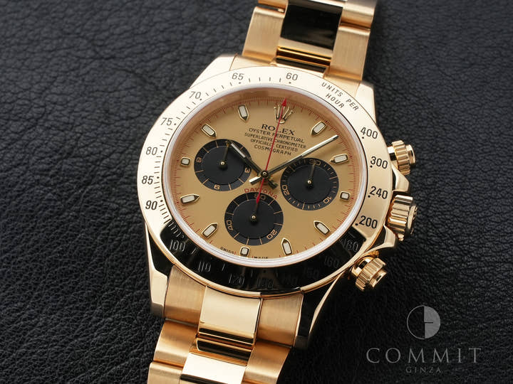 ロレックス デイトナ Ref.116528 イエローゴールド シャンパンxブラック文字盤 美中古 ndjbhqcw