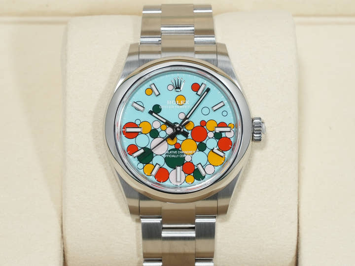 Rolex Oyster Perpetual 31 Ref. 277200 Stainless Steel Celebration Motif Dial Unused zn983qym