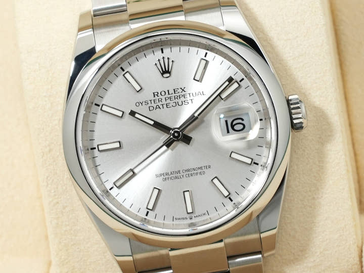 Rolex Datejust 36 Ref. 126200 Stainless Steel Silver Dial Oyster Bracelet Excellent Condition 9ipwviad