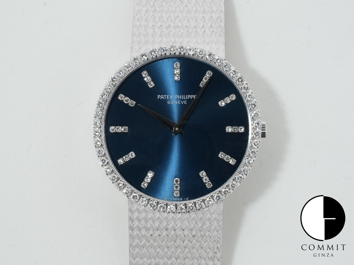 パテックフィリップ カラトラバ Ref.3759/1 ホワイトゴールド ブルー文字盤 美中古 osv2jaws