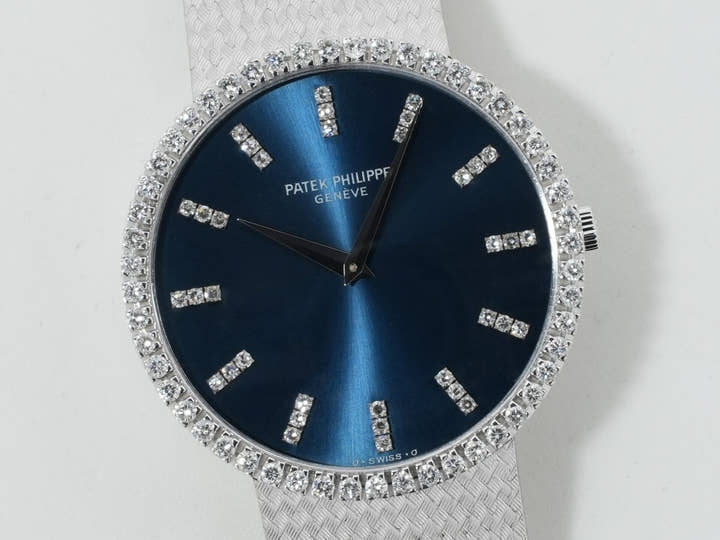 パテックフィリップ カラトラバ Ref.3759/1 ホワイトゴールド ブルー文字盤 美中古 osv2jaws