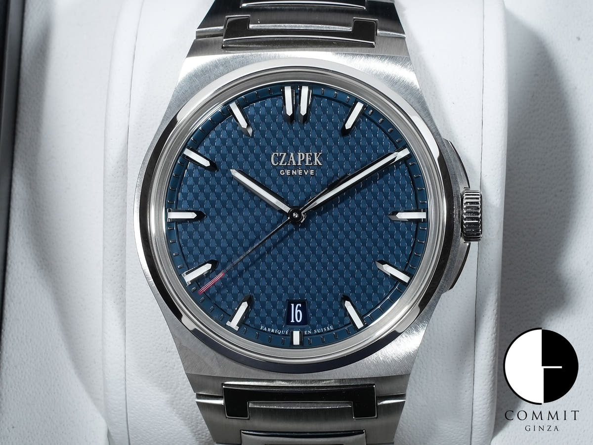 チャペック アンタークティック パサージュ ドゥ ドレーク Ref.- ステンレススチール ディープブルー文字盤 美中古 tah4oz72