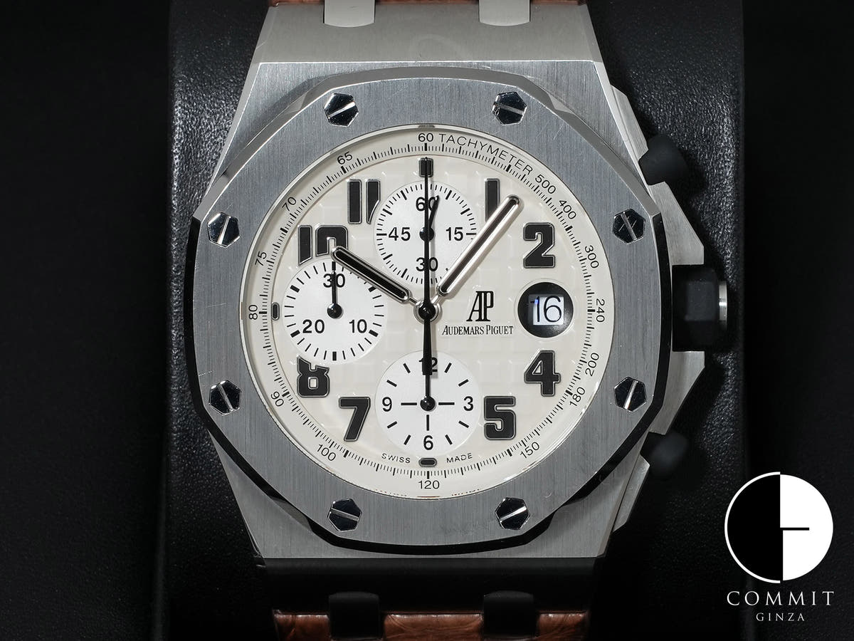 オーデマピゲ ロイヤルオーク オフショア クロノグラフ サファリ Ref.26170ST.OO.D091CR.01 ステンレススチール アイボリー文字盤 中古 63yb8jsw