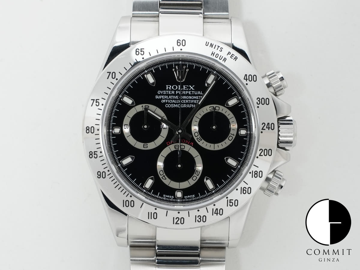 ロレックス デイトナ Ref.116520 ステンレススチール ブラック文字盤 中古 wf2dtxjf