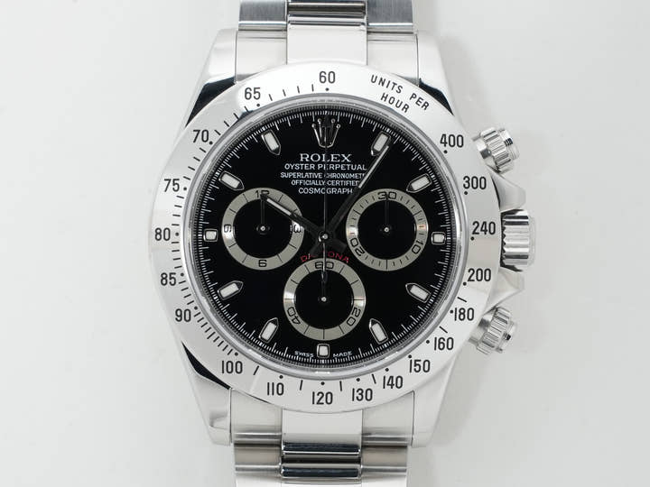 ロレックス デイトナ Ref.116520 ステンレススチール ブラック文字盤 中古 wf2dtxjf
