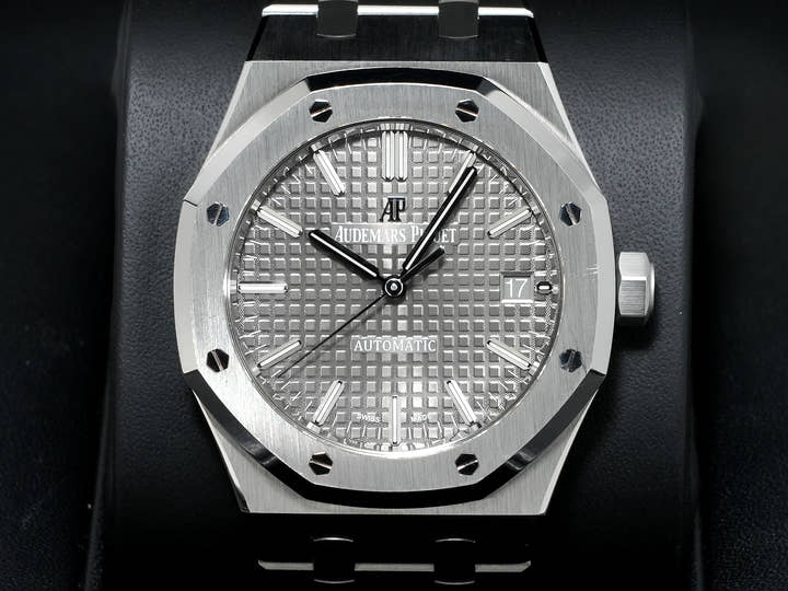 オーデマピゲ ロイヤルオーク Ref.15450ST.OO.1256ST.02 ステンレススチール グレー文字盤 中古 kjf5xfbp