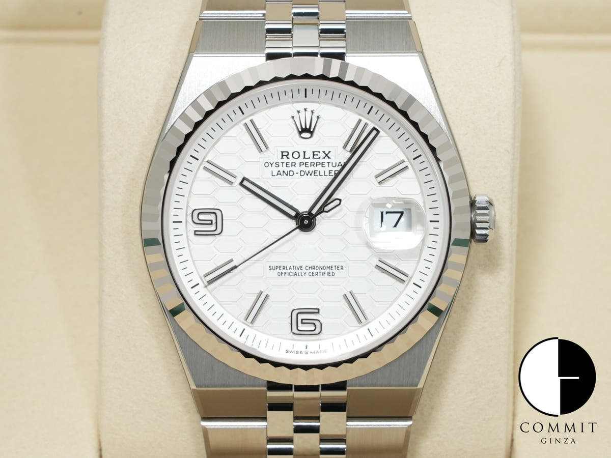 ロレックス ランドドゥエラー Ref.127334 ステンレススチール/ホワイトゴールド ホワイト文字盤 ジュビリーブレスレット 未使用 spa89wt9