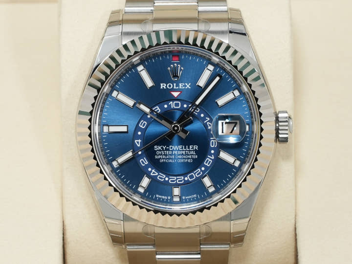 ロレックス スカイドゥエラー Ref.336934 ステンレススチール/ホワイトゴールド ブルー文字盤 オイスターブレスレット 未使用 t6v27hpj