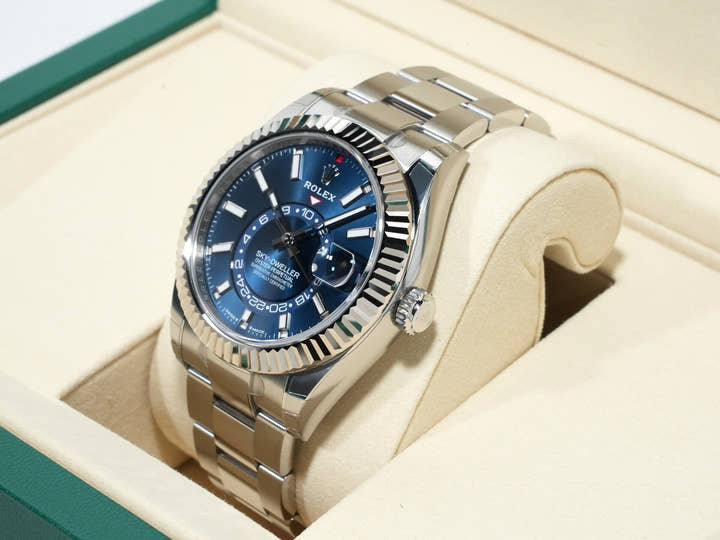 ロレックス スカイドゥエラー Ref.336934 ステンレススチール/ホワイトゴールド ブルー文字盤 オイスターブレスレット 未使用 t6v27hpj