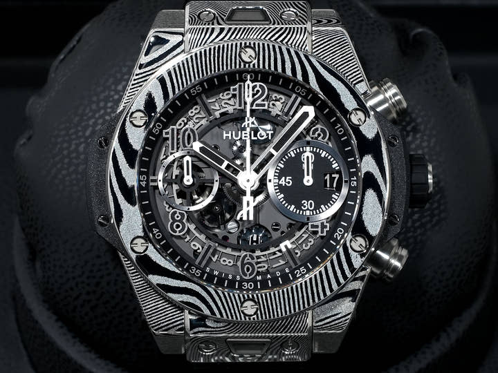 ウブロ ビッグバン ウニコ グルメ Ref.441.DS.1170.NR.GAS22 ダマスカス鋼 スケルトン文字盤 未使用 5ksesph3