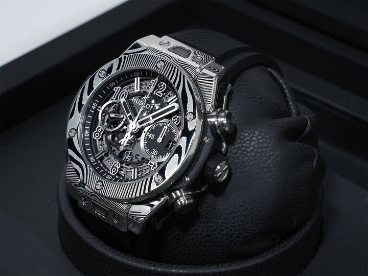 ウブロ ビッグバン ウニコ グルメ Ref.441.DS.1170.NR.GAS22 ダマスカス鋼 スケルトン文字盤 未使用 5ksesph3