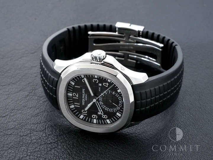 パテックフィリップ アクアノート トラベルタイム Ref.5164A-001 ステンレススチール ブラック文字盤 中古 kcpafj2t