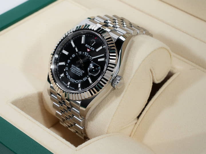 ロレックス スカイドゥエラー Ref.336934 ステンレススチール/ホワイトゴールド ブラック文字盤 ジュビリーブレスレット 中古 isuruare