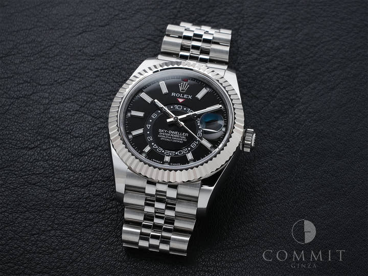 ロレックス スカイドゥエラー Ref.336934 ステンレススチール/ホワイトゴールド ブラック文字盤 ジュビリーブレスレット 中古 isuruare