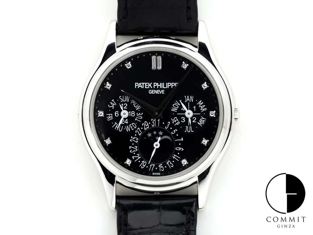 パテックフィリップ パーペチュアルカレンダー Ref.5140P-013 プラチナ ブラック11Pダイヤ文字盤 中古 kifcos5t