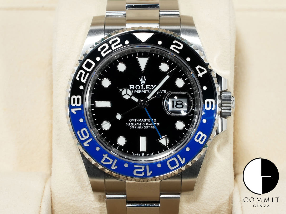 Rolex GMT-Master II Ref. 126710BLNR Stainless Steel Black Dial Oyster Bracelet Excellent Condition 99wnep8e