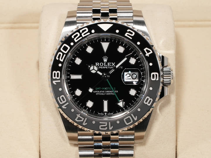 Rolex GMT-Master II Ref. 126710GRNR Stainless Steel Black Dial Jubilee Bracelet Unused pd2vu57u